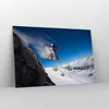Bilder auf glas - Snowboard Winter Berg Gipfel - 120x80cm - Produktbild-Vorschau 4