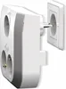 A white multi-outlet power adapter plugged into a wall socket. Anteprima dell’immagine prodotto