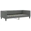 vidaXL Letto da giorno grigio scuro 100x200 cm in tessuto Anteprima dell’immagine prodotto 1