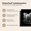 KitchenYeah© Herdabdeckplatte Elefant - Schwarz - Weiß - Produktbild-Vorschau 6
