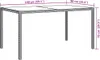vidaXL Gartentisch 150x90x75 cm Gehärtetes Glas Poly Rattan Produktbild-Vorschau 7