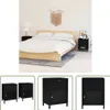 The Living Store Nachttische 2 Stk. Schwarz 40x30x54,5 cm Produktbild-Vorschau 1