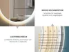 HOKO Miroir de salle de bain design rond 80 cm Vienne avec Voir les images du produit 11