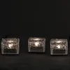LED Solarkerzen Icecube - Eiswürfelform - warmweiße LED - Lichtsensor - transparent - 3er Set Podgląd zdjęcia produktu