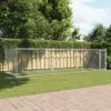 vidaXL Psí bouda s dvířky Šedá 6x2x1,5 m Pozinkovaná ocel Náhled obrázku produktu 3