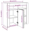 vidaXL Credenza con luci LED grigio cemento 80x35x75 cm Anteprima dell’immagine prodotto 5