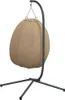 vidaXL Závěsné křeslo Egg Design se stojanem Taupe Fabric Náhled obrázku produktu 6