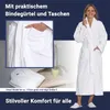Velours-Bademantel mit Schalkragen, Baumwolle, weiß, Größe Produktbild-Vorschau 4