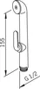 A technical drawing of a bidet spray head with dimensions and connection size indicated. Podgląd zdjęcia produktu