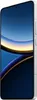 A product shot of a silver smartphone with a stylized wallpaper. Produktbild-Vorschau