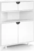 Eckschrank Vicco Inaro Weiß 79 x 96 cm mit 4 Fächern, Model Produktbild-Vorschau 1
