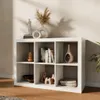 sweeek - Bücherregal Holzoptik 2 Ebenen 6 Stauräume - Weiß Produktbild-Vorschau 7