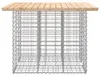 vidaXL Gabionový zahradní stůl 100x102x72 cm z masivního Náhled obrázku produktu 4