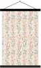 MuchoWow® Textilposter Blumen - Vintage - Muster 40x60 cm Produktbild-Vorschau 1