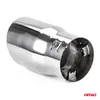 A shiny, chrome-plated exhaust tip for a vehicle, shown in a studio setting against a white background. Produktbild-Vorschau