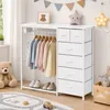 Kinderkleiderschrank Kindergarderobe mit 6 Schubladen Produktbild-Vorschau 9