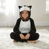 Pigiama Onesie Kigurumi Costume Travestimento Husky Nero Anteprima dell’immagine prodotto 5