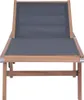 vidaXL Sonnenliege Klappbar mit Rädern Teak Massivholz und Produktbild-Vorschau 2