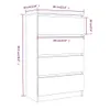 vidaXL Kredens dąb wędzony 60x35x98,5 cm materiał Podgląd zdjęcia produktu 15