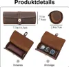 Leder-Uhren-Reiseetui (3 Uhren) – Rundes Design mit Produktbild-Vorschau 6