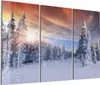 DEQORI Glasbild Echtglas 3x50x100 cm 'Sonne über weißen Produktbild-Vorschau 1