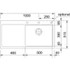 A technical drawing of a sink with dimensions. Produktbild-Vorschau