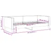 vidaXL Letto da giorno grigio scuro 100x200 cm in tessuto Anteprima dell’immagine prodotto 8