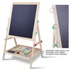 tavolo da disegno in legno bifacciale 2 in 1 per neonati, Anteprima dell’immagine prodotto 4