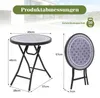 Product dimensions and weight capacity for a folding table. Podgląd zdjęcia produktu