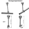 Edelstahl Look Gardinenstange 20mm Wandträger 1-läufig Produktbild-Vorschau 3