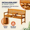 Casaria Panca da Giardino Tavolino Legno Eucalipto Anteprima dell’immagine prodotto 5