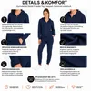 Damen Jogginganzug einfarbig 100% Baumwolle 586 Navy XL Produktbild-Vorschau 7