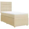 Boxspringbett mit Matratze Creme 100x200 cm Stoff Produktbild-Vorschau 3