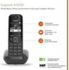 Téléphone Fixe sans fil GIGASET AS690 Noir, Mains-libres Voir les images du produit 5