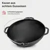 8L Kazan Gusseisen Deckel Schaumkelle Schwenktopf Kessel - Produktbild-Vorschau 3