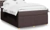 vidaXL Boxspringbett mit Matratze Dunkelbraun 140x190 cm Produktbild-Vorschau 2