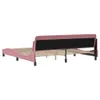vidaXL Cadre de lit "Dover" rose 200x200 cm velours Voir les images du produit 6