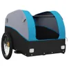 vidaXL Fahrradanhänger Schwarz und Blau 45 kg Eisen Produktbild-Vorschau 5