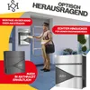 A mailman is delivering mail to a modern mailbox in front of a house. Produktbild-Vorschau