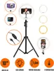 A product image showcasing a ring light with various accessories and features highlighted by text and icons. Produktbild-Vorschau