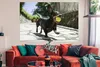 MuchoWow® Poster Ein schwarzer Dachshund mit einem Produktbild-Vorschau 2