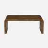 A rectangular coffee table made of solid acacia wood, presented in a neutral studio setting. Produktbild-Vorschau