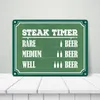 Steak Timer Metallschild in grün Bier Grill grillen Fleisch Produktbild-Vorschau 3