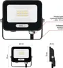 LED reflektor GLARO 10W, černý, IP65, 1000 lm, neutrální bílá Náhled obrázku produktu