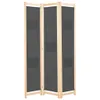 vidaXL 3-teiliger Raumteiler Grau 120 x 170 x 4 cm Stoff -  Produktbild-Vorschau 2