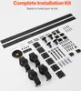 A collection of hardware components for a sliding door system, laid out on a white background. Náhled obrázku produktu