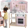 Viga Toys - VIGA PolarB Holzküche mit silbernem und rosa Produktbild-Vorschau 12