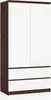 Kleiderschrank AKORD S90 Wenge 90 cm 2 Türen 2 Schubladen 4 Produktbild-Vorschau 1