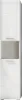 A tall, narrow white cabinet with a central open shelf. Produktbild-Vorschau