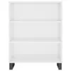 vidaXL Regalschrank Hochglanz Weiß 69,5x32,5x90 cm Produktbild-Vorschau 5